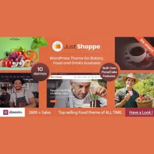 Justshoppe - Elementor Cake, Bakery & Food WordPress